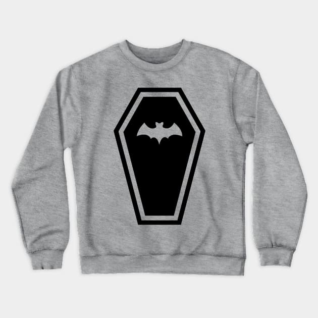 Black Bat Coffin Vampire Stylings Crewneck Sweatshirt by UndrDesertMoons